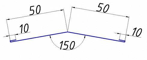 Конек внутренний 50х50